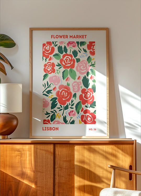Flower Market Lisbon Plakat - Posterbox