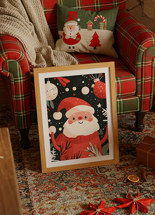 Szczęśliwy plakat Świętego Mikołaja