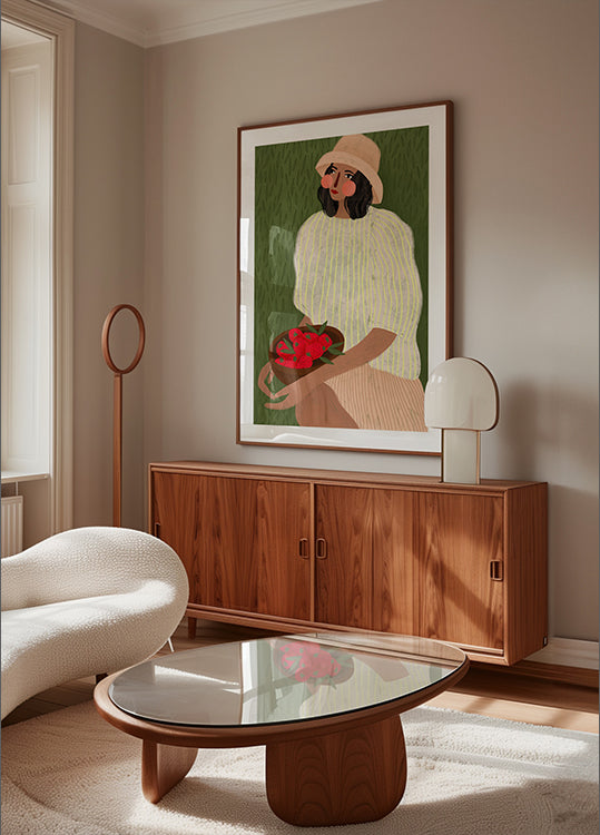 Plakat Kobieta z truskawkami