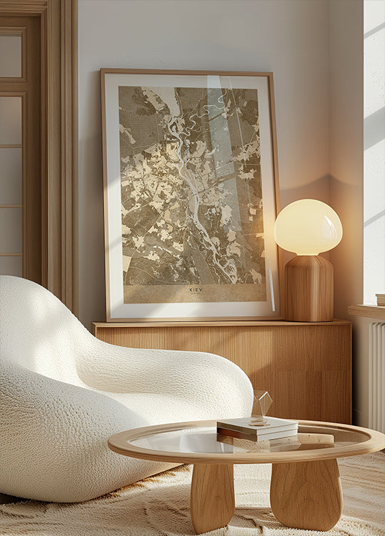 Mapa Kijowa w kolorze sepii (przedwojenna) (NOWOŚĆ)