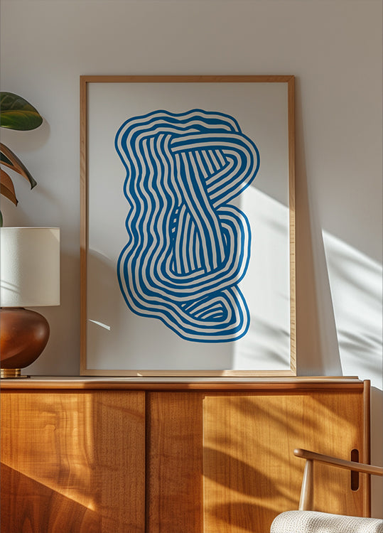 Plakat z grafiką liniową