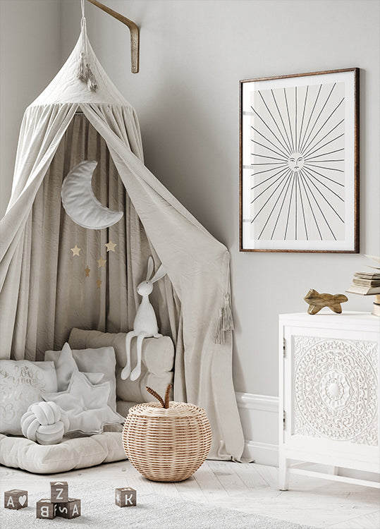 Plakat promień słońca