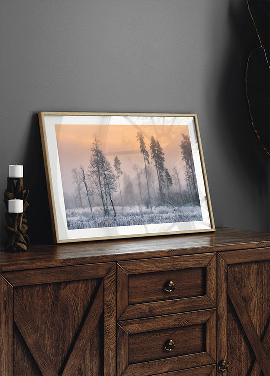 Plakat mroźny poranek