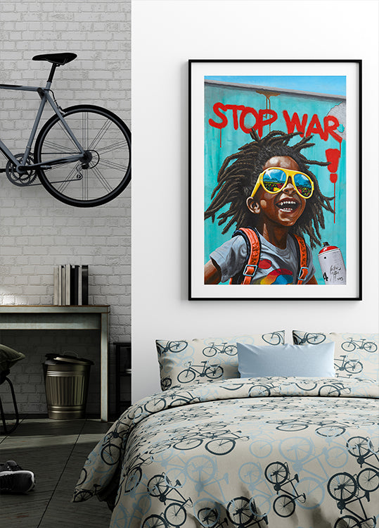 Plakat Zatrzymaj wojnę