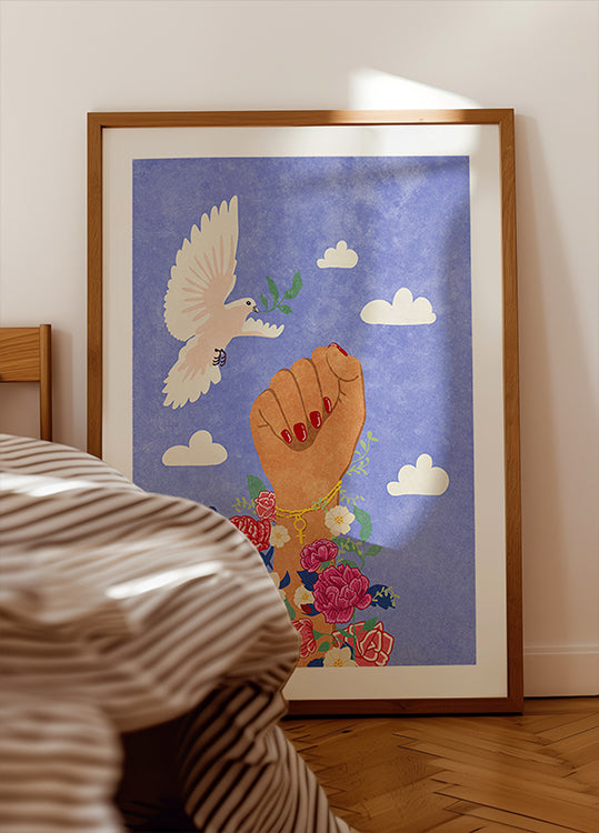 Plakat feministycznej pięści