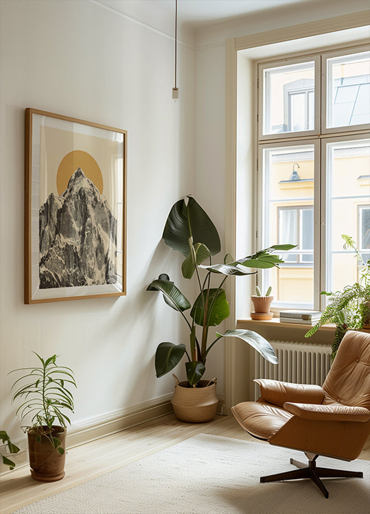 Plakat z krajobrazem górskim