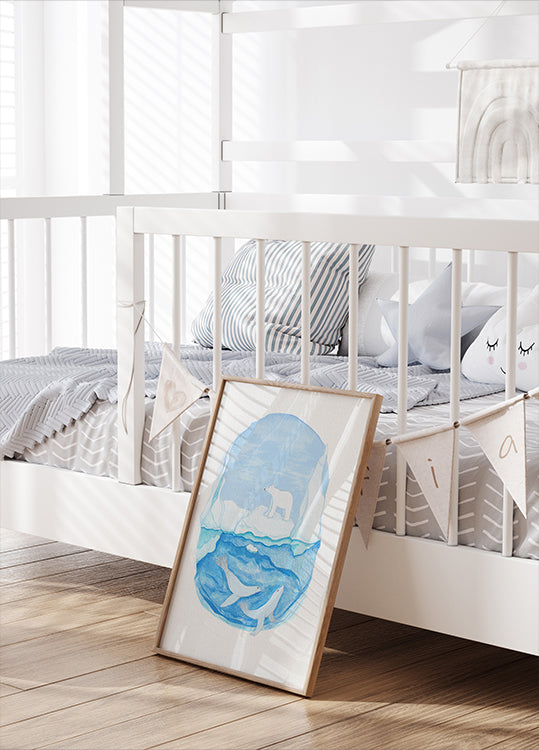 Życie w Arktyce - Zamarznięte morza - Plakat niedźwiedzia polarnego i fok