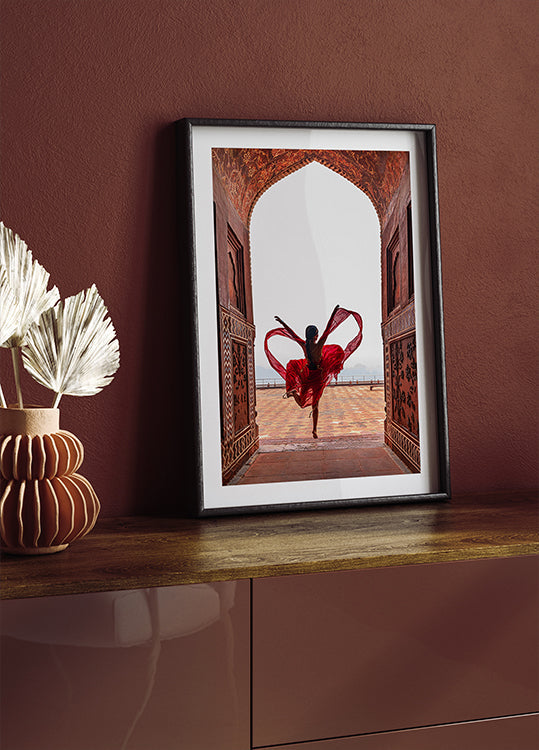 Plakat w kształcie serca Taj Mahal