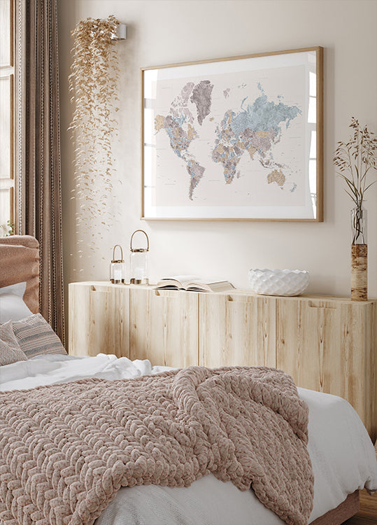 Bardzo szczegółowa mapa świata Mahlera z miastami (NOWOŚĆ)