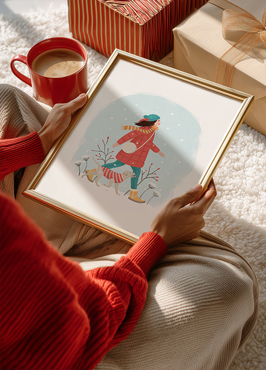 Plakat zimowego spaceru