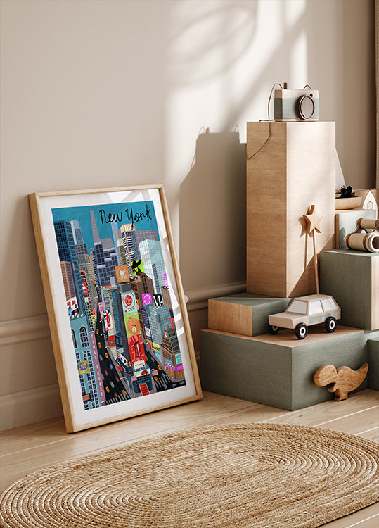 Times Square, Nowy Jork Ilustracja autorstwa artystki Carli Daly