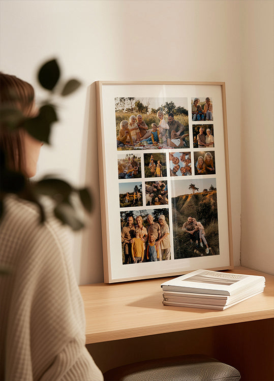 Spersonalizowany plakat z kolażem zdjęć