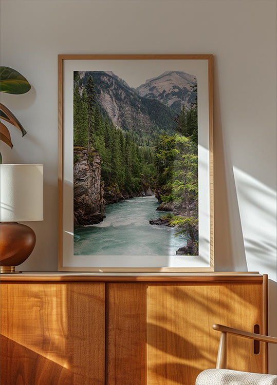 Plakat wąwozu rzeki