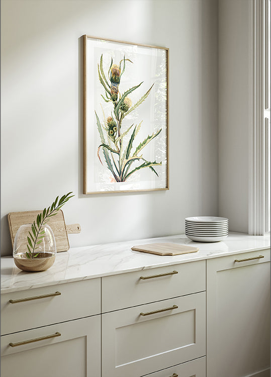 Plakat z białym osetem