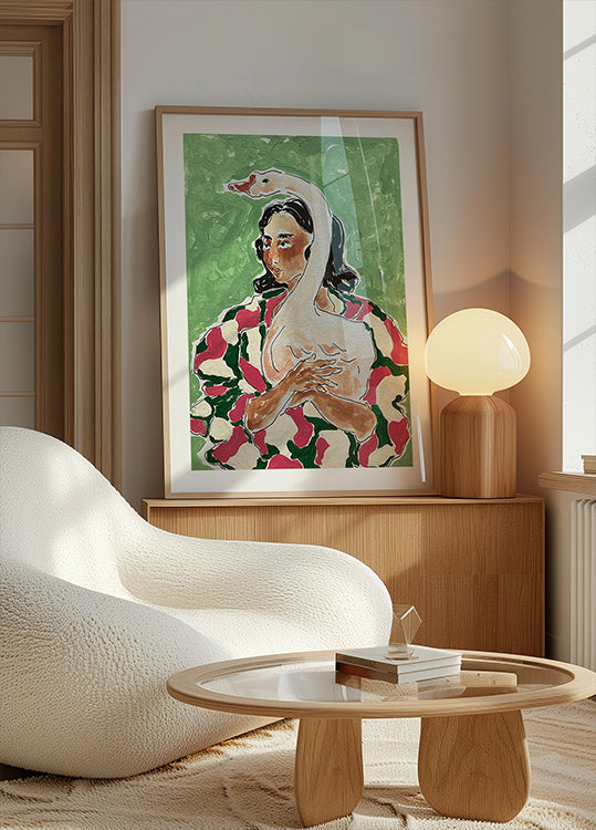 Dziewczyna Z Kaczką Plakatem