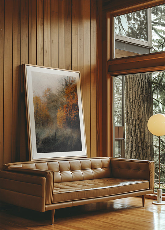 Plakat jesiennego lasu