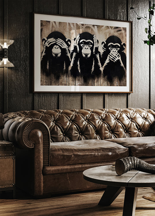 Plakat Trzy mądre małpy