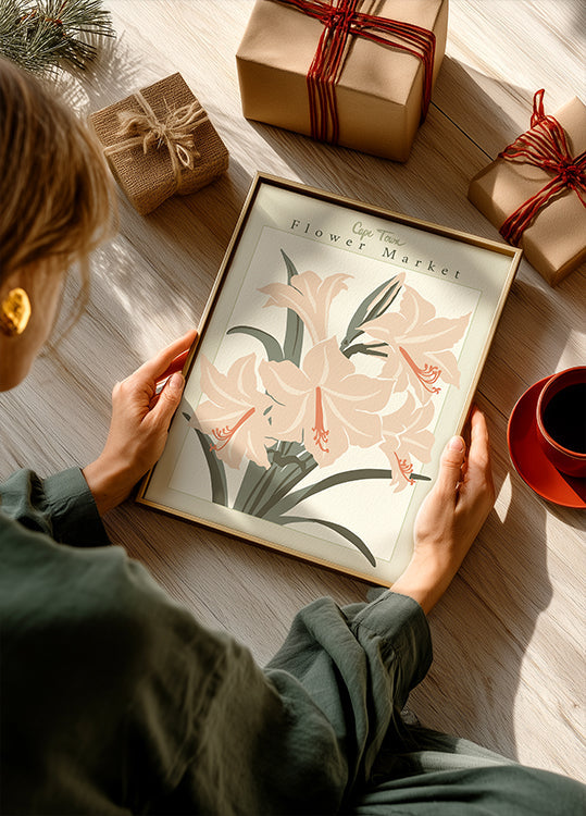 Plakat targu kwiatowego Amarylis w Cap Town