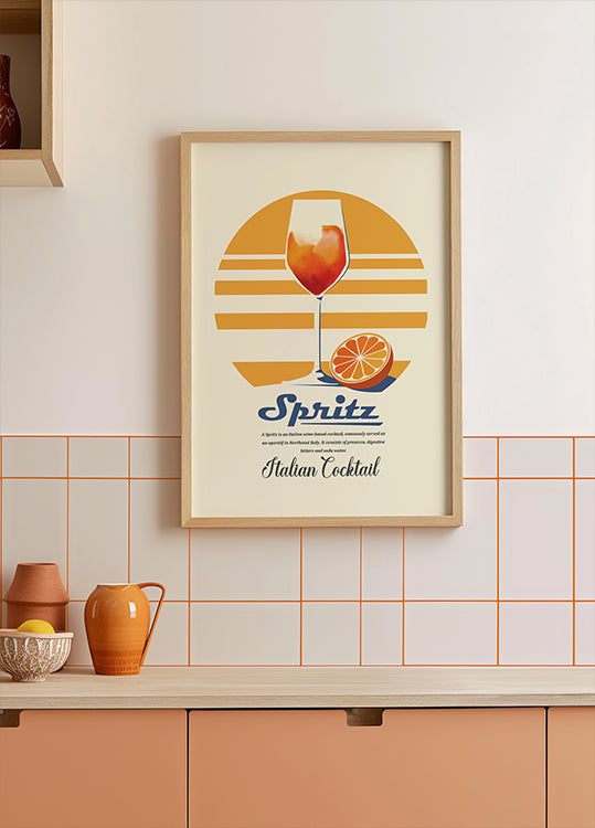 Letni plakat z nadrukiem Spritz