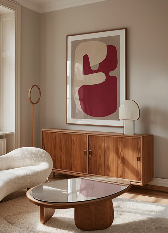 Red geometric shapes Plakat