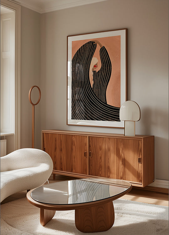 Plakat Kobieta w czarnej sukience