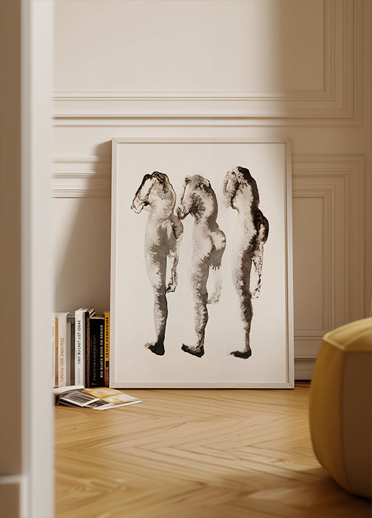 Studium postaci 3x (według Muybridge'a)