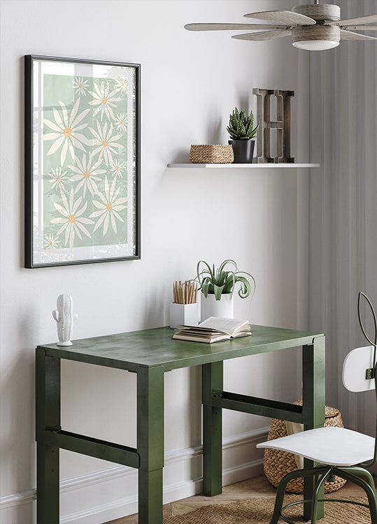 Płatki na plakacie szałwii