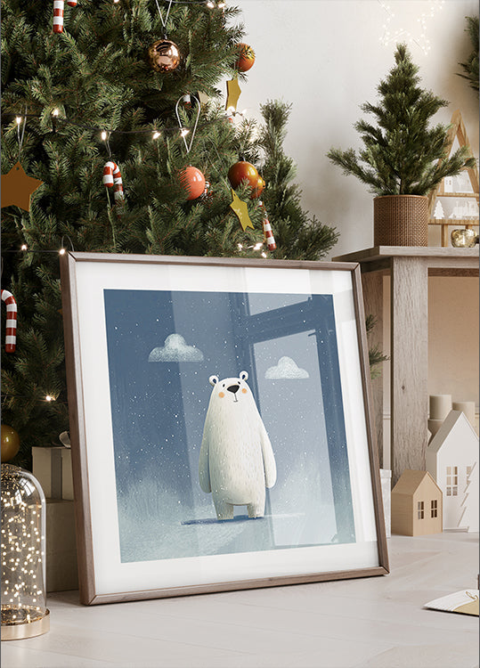 Plakat szczęśliwy niedźwiedź polarny nr 02