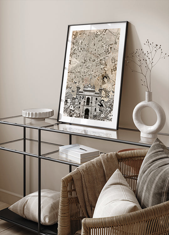 Plakat Madryt (przerwy w mieście).