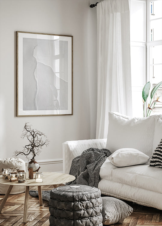 Plakat z zimowym krajobrazem