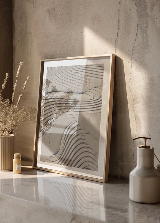 Tekstura błota 14 Beżowy plakat