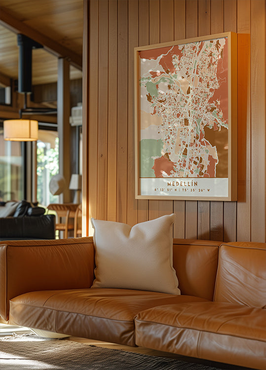 Czarny plakat z mapami odcieni ziemi 49