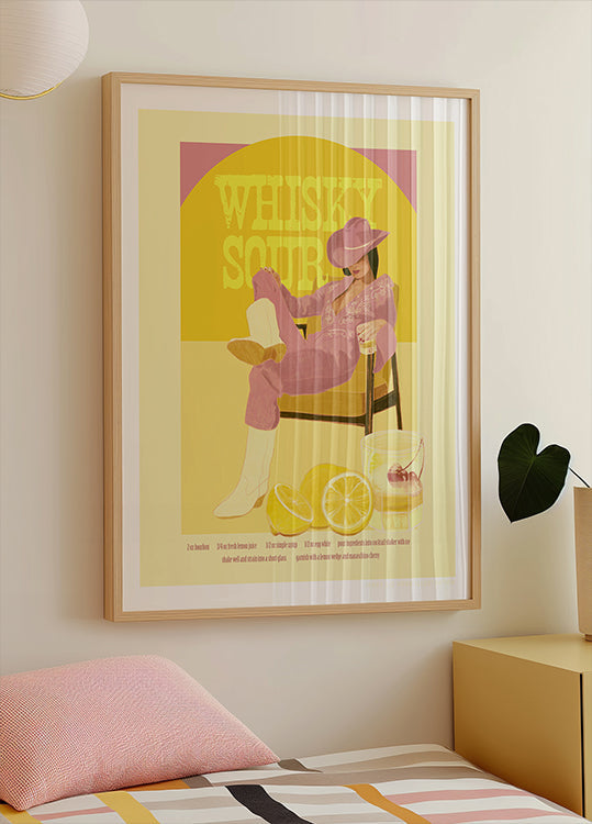 Jlr Whiskysour różowy plakat z kopią