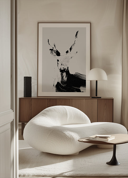 Plakat Jeleń pędzlem II