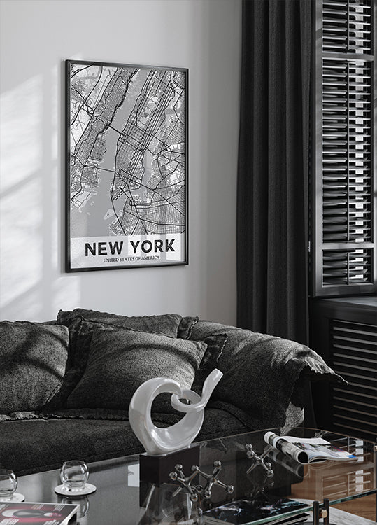 Biały plakat Nowego Jorku
