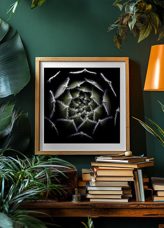 Plakat z rozetą Sempervivum