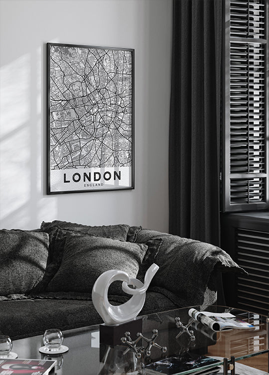 Biały plakat Londynu