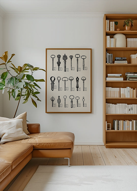 Plakat z kluczami USB