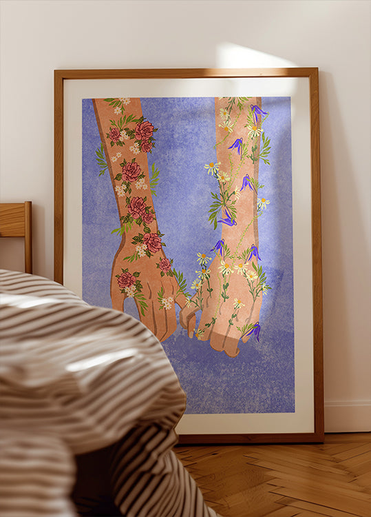 Trzymając się za ręce plakat