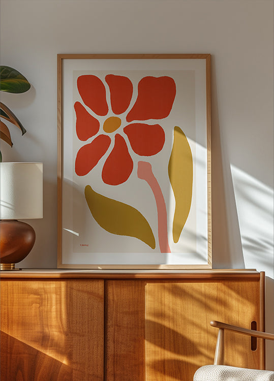 Plakat z kwiatami stokrotki