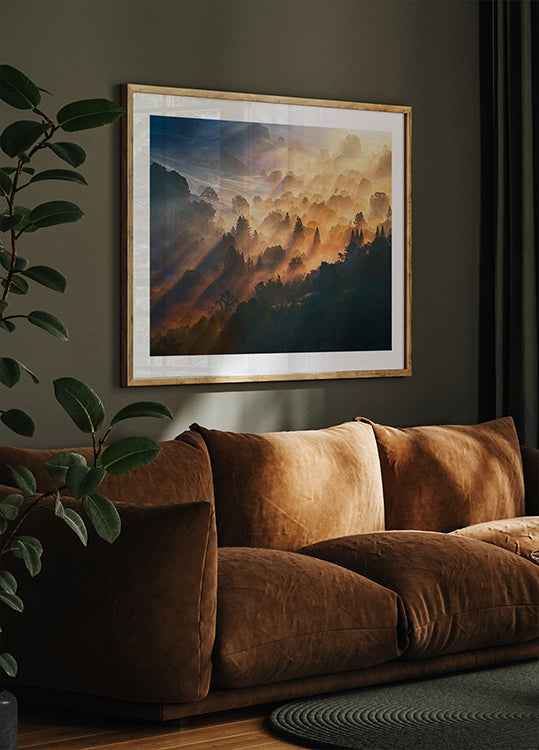 Plakat o porannym świetle