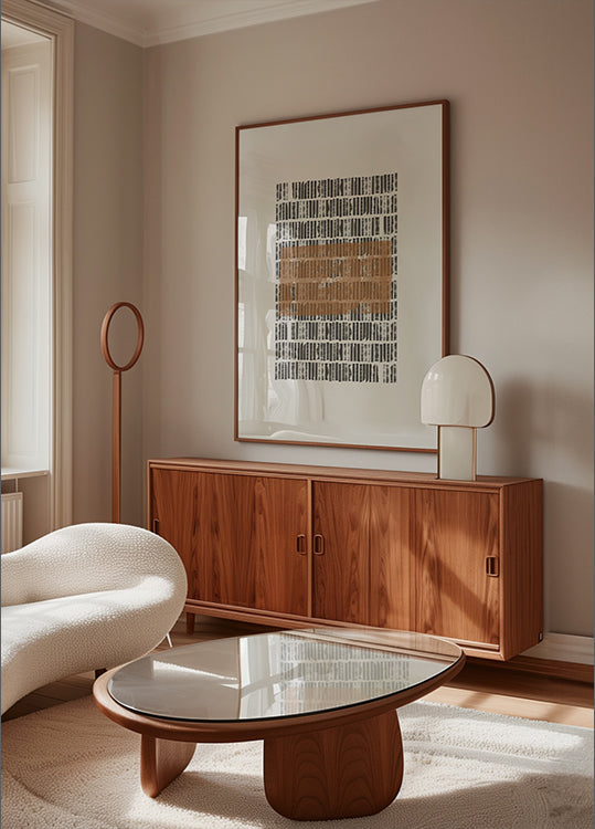 Wzór w kontrastowym plakacie