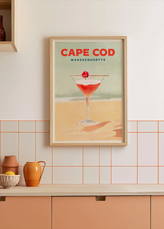 Wysoki plakat z koktajlem Cape Cod