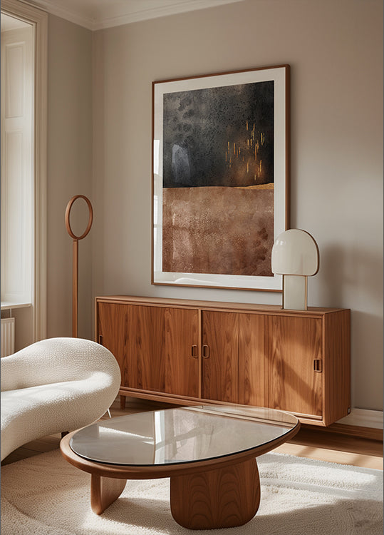 Plakat jesiennego deszczu