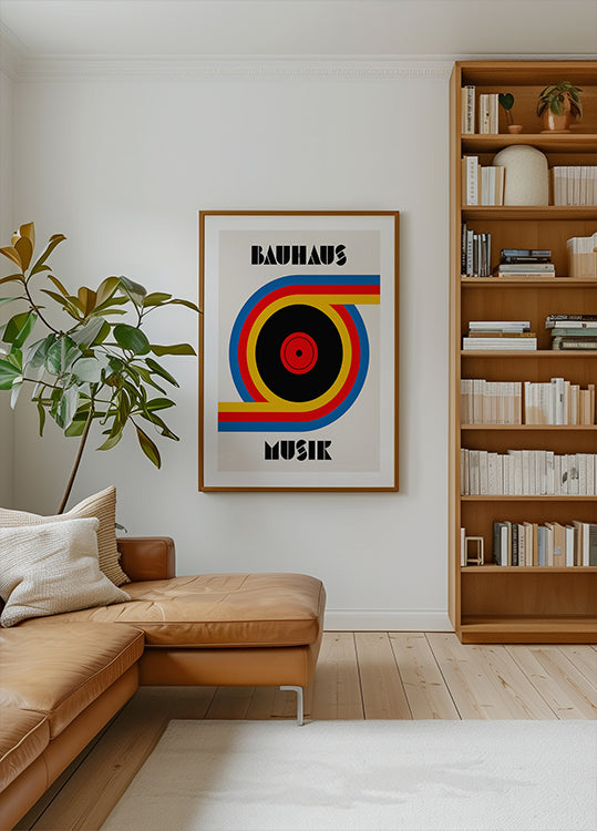 Plakat winylowy z muzyką Bauhaus