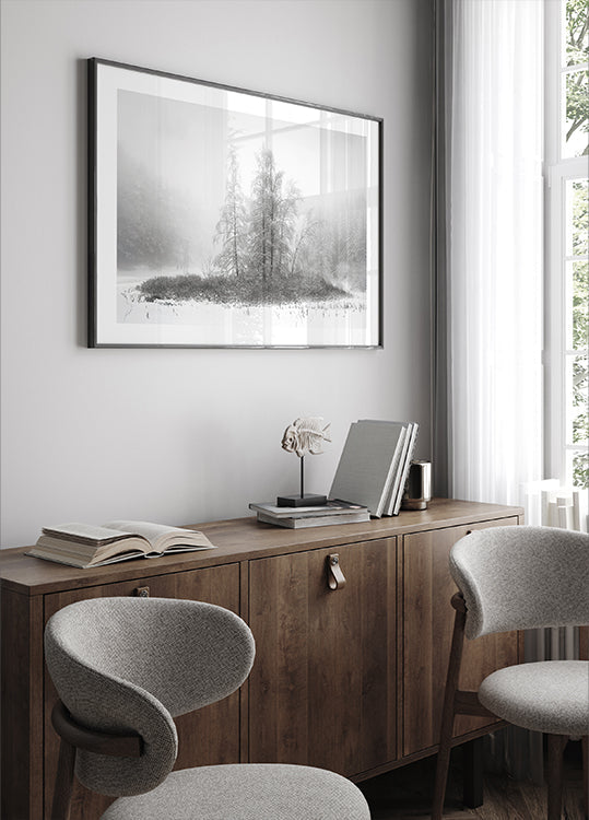 Plakat Zima w górach