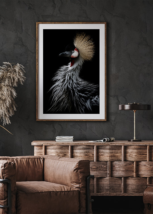 Portret żurawia koronnego