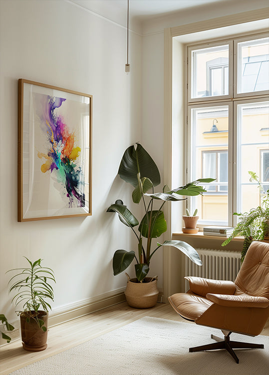 Plakat w żywych kolorach