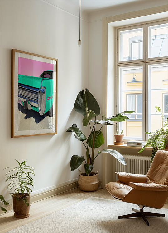 Plakat cesarski w kolorze miętowo-zielonym 73