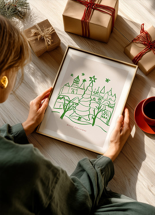 Wesołych Świąt plakat miasta